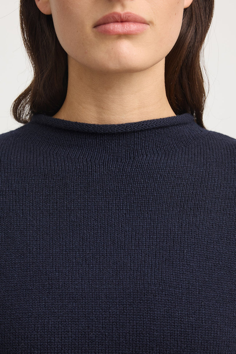 Toorallie Relaxed Mock Neck | Navy
