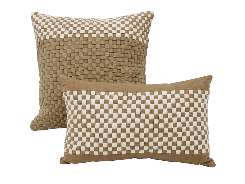 Adorn Hand Woven Cushion in Toffee