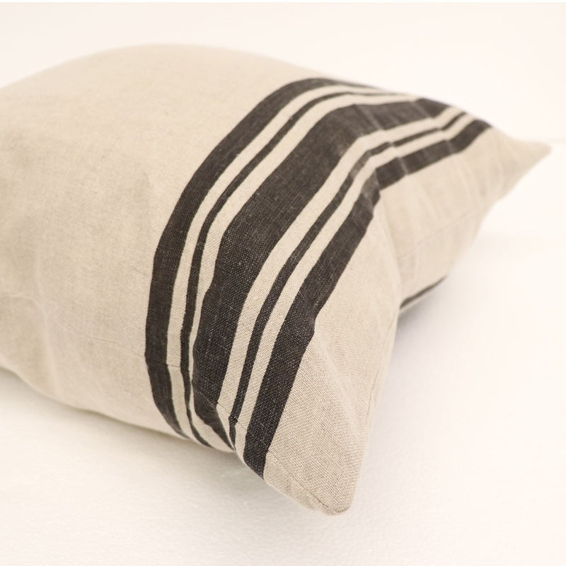 Vera Cushion | Charcoal Stripe