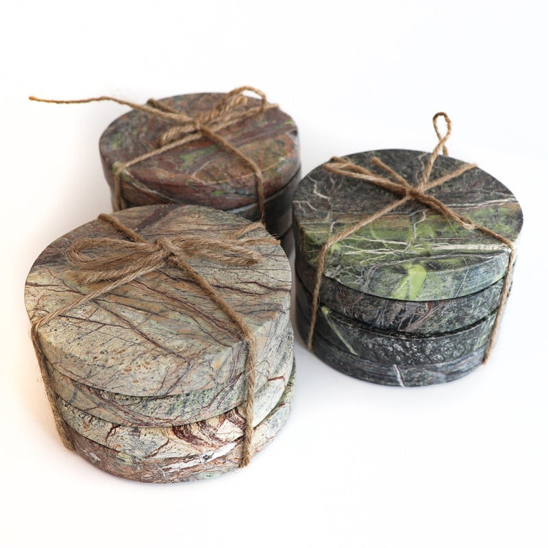Marble Round Coasters | Forest
