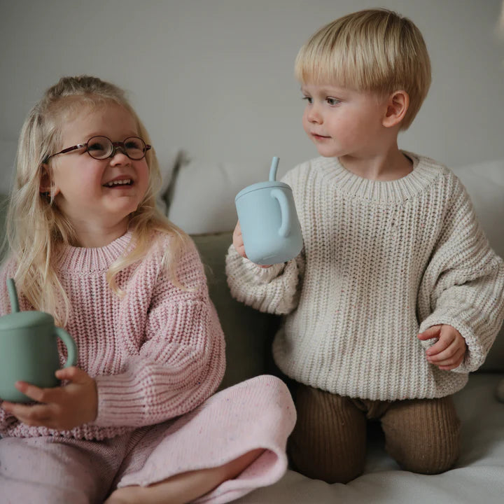 Mushie | Silicone Training Cup + Straw