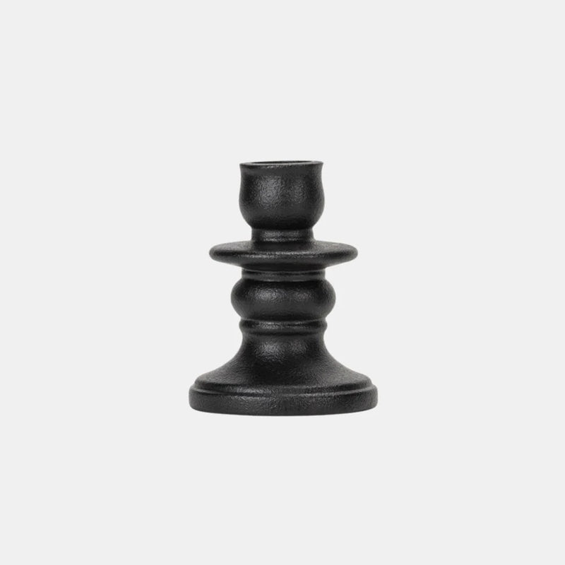 Elsa Candle Holder Short | Black