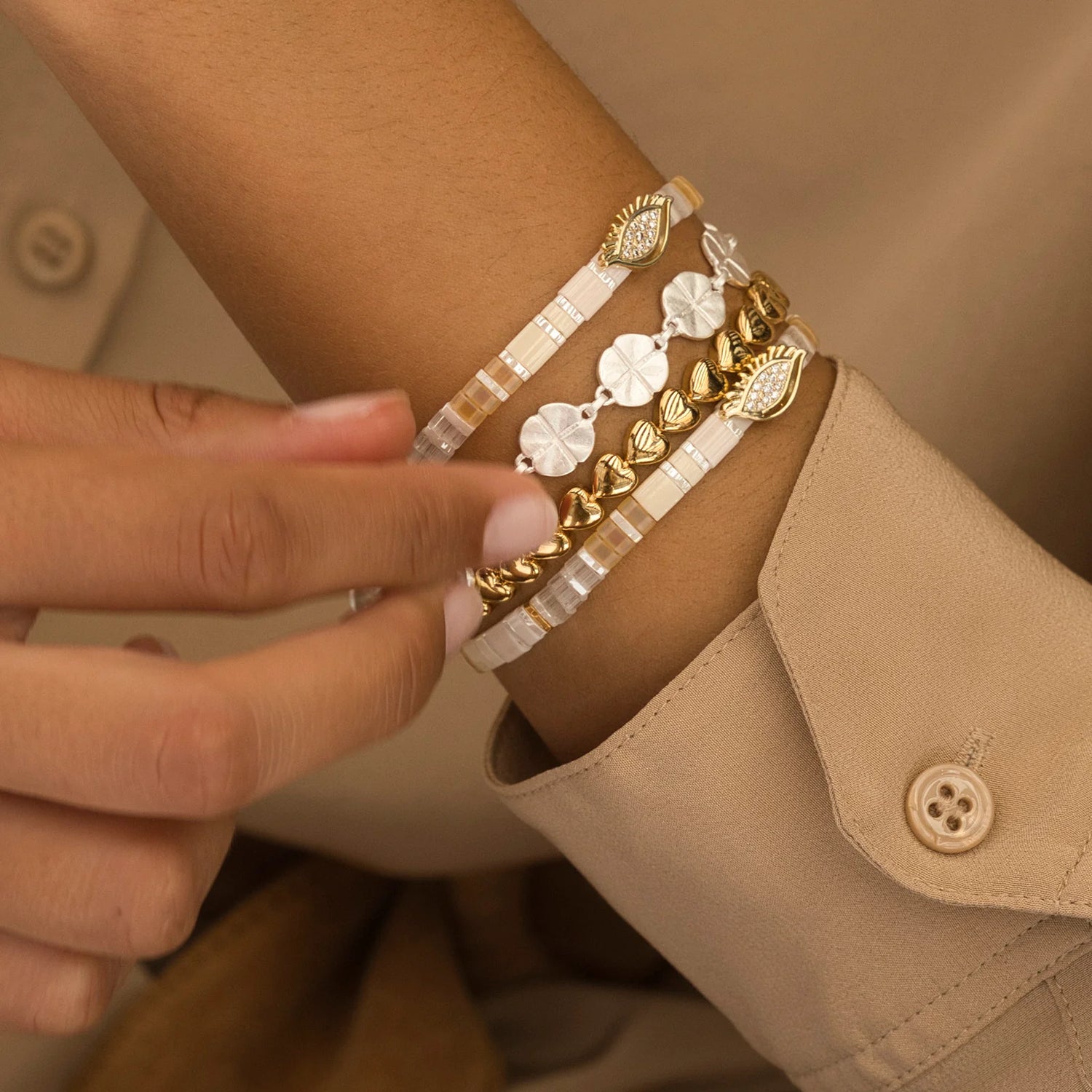 Fairley | Silver Lucky Charm Bracelet