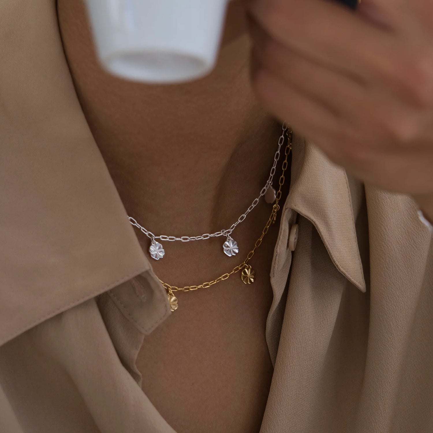 Fairley | Silver Lucky Charm Necklace