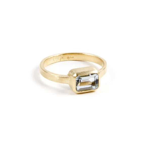 Fairley | Aquamarine Deco Ring