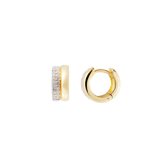 Fairley | Two-Tone Pave Huggies
