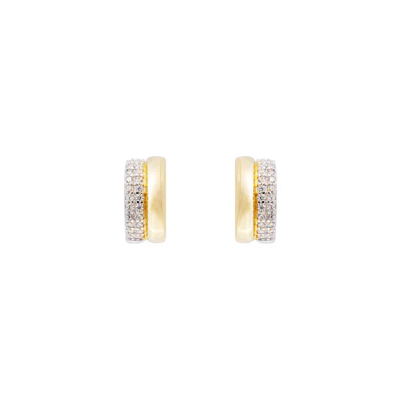 Fairley | Two-Tone Pave Huggies