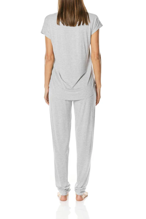 Gingerlilly | Cora Grey V Neck Modal Pj Set