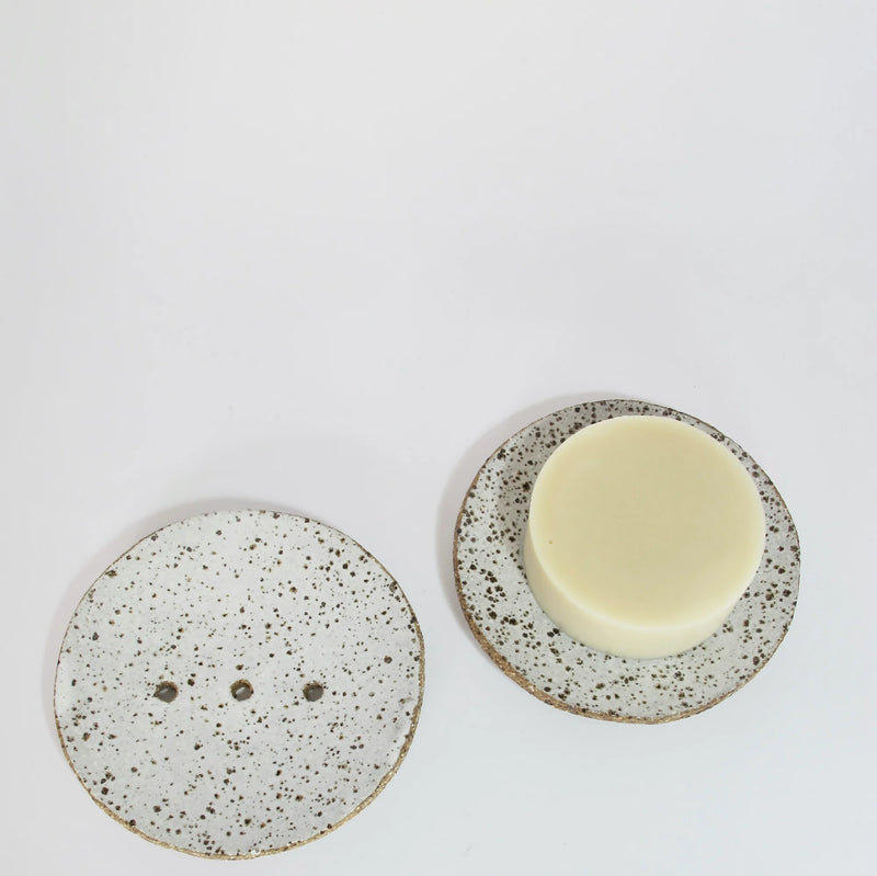 Ceramic Soap Dish | Speckled White