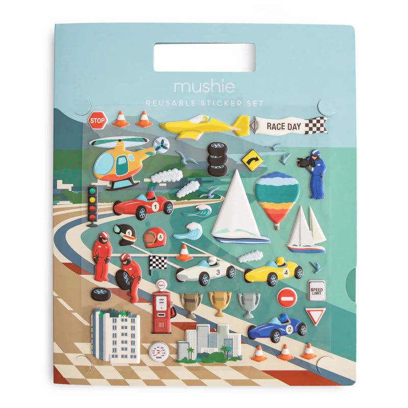 Mushie | Reusable Sticker Set (Race Cars)