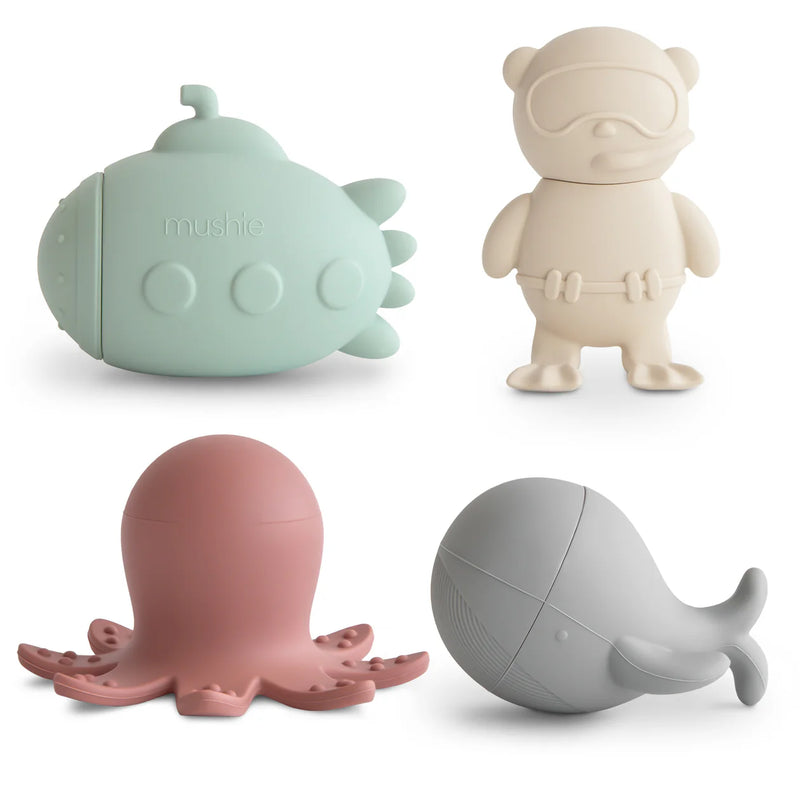 Mushie | Sealife Mold Free Bath Play Set - 4 Pack