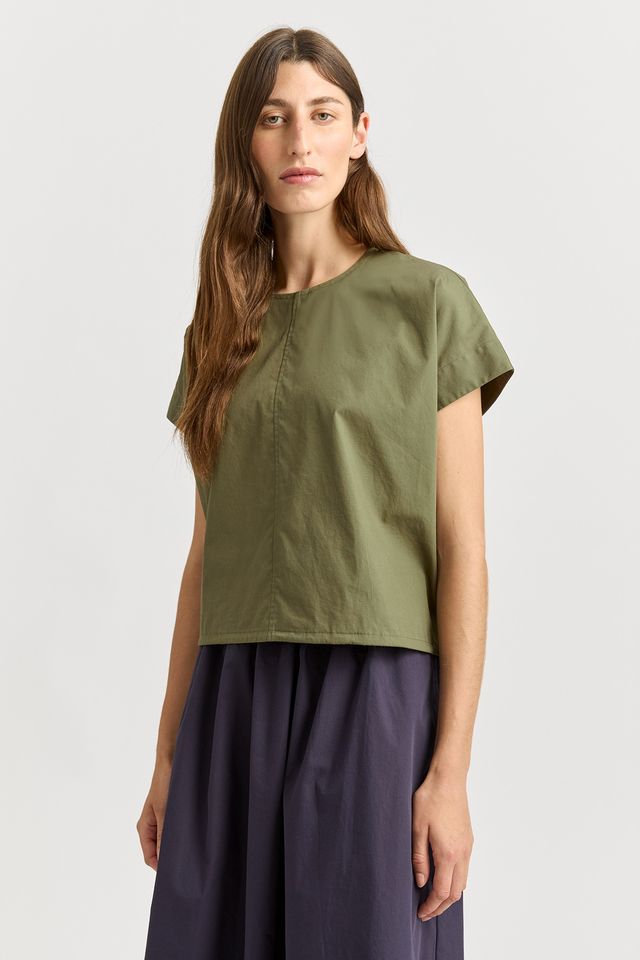 Toorallie Cotton Draw String Top | Olive