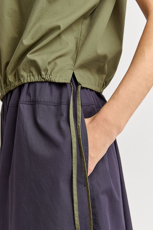 Toorallie Cotton Draw String Top | Olive