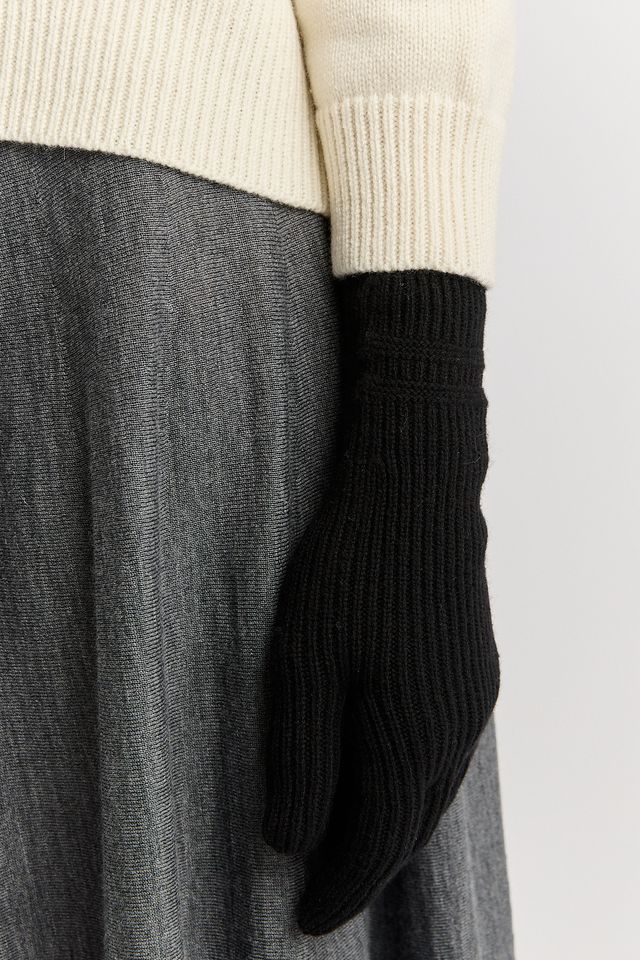 Toorallie Fine Knit Merino Glove In Black