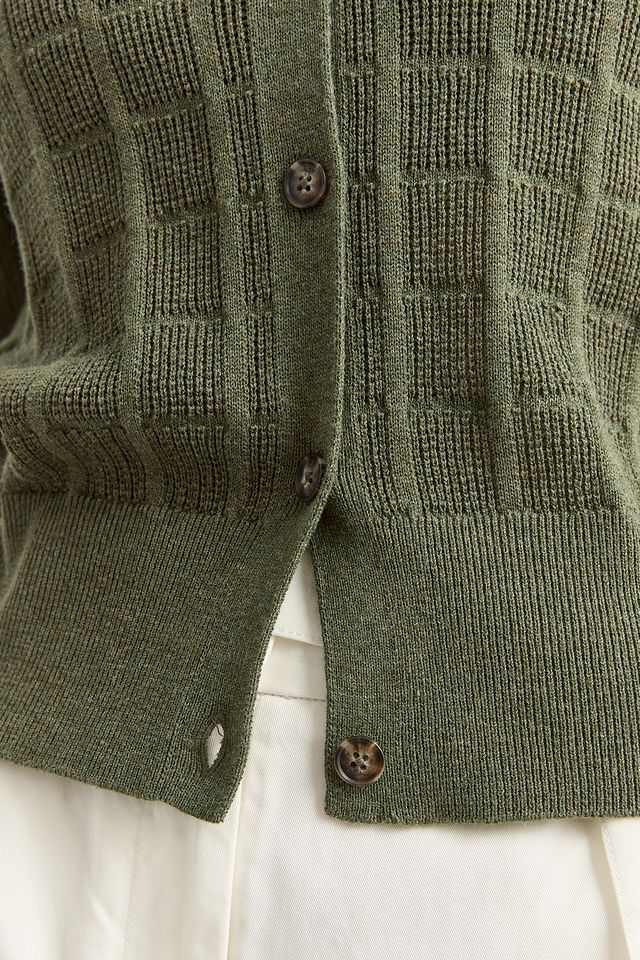 Toorallie Open Stitch Cardigan | Olive