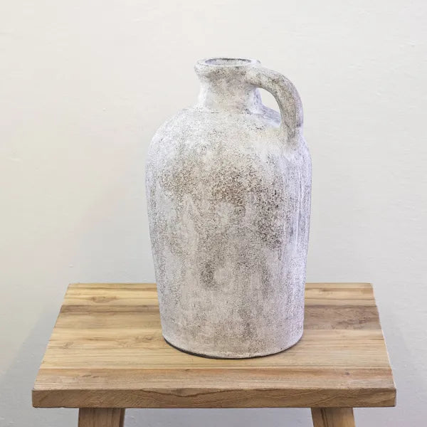 Provincial Terracotta Vase | Weathered Stone