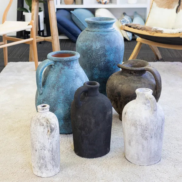Provincial Terracotta Vase | Weathered Stone
