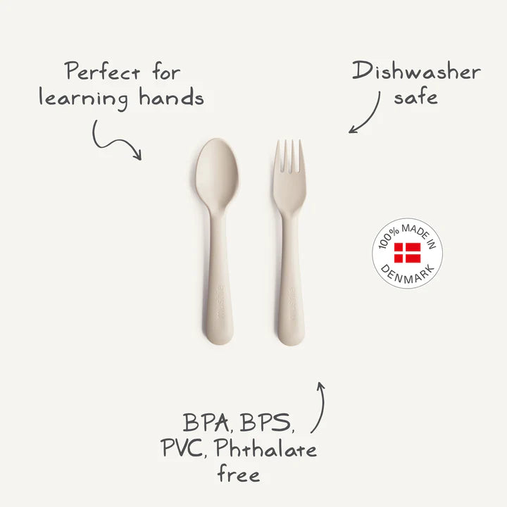 Mushie | Fork & Spoon Set