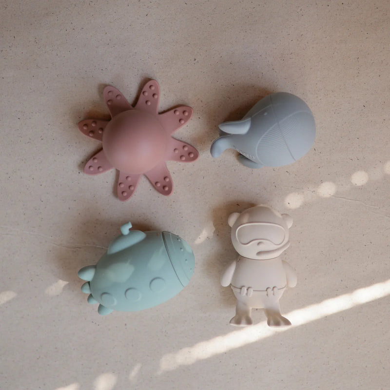 Mushie | Sealife Mold Free Bath Play Set - 4 Pack