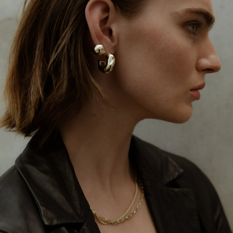 F+H Studios | Hammered Chubby Hoops