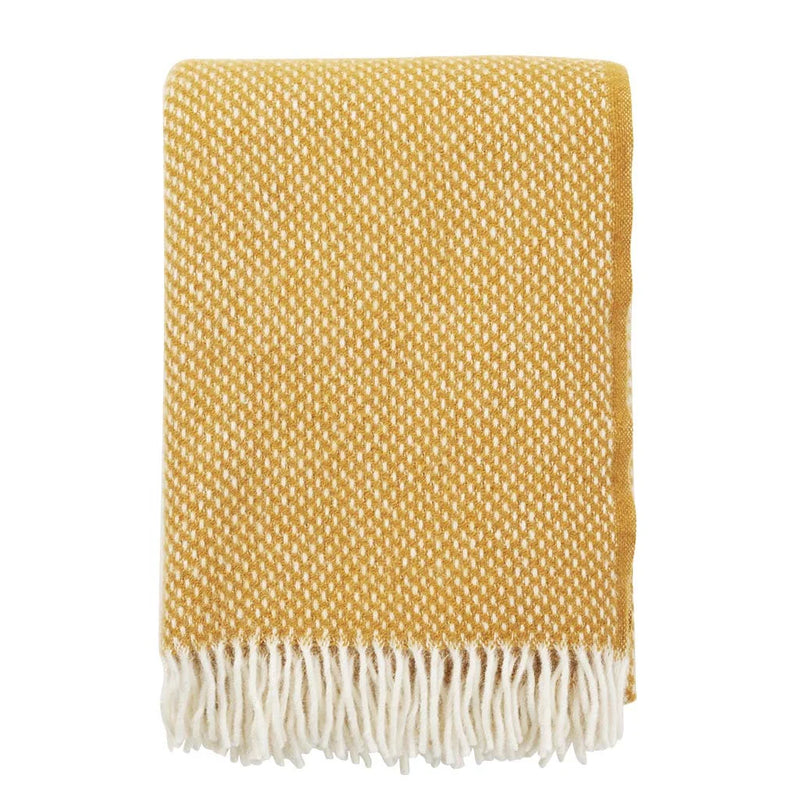 Klippan Lambswool Throw | Preppy - Mustard