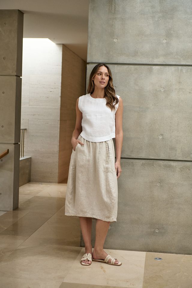 Naturals Linen Skirt | Sand