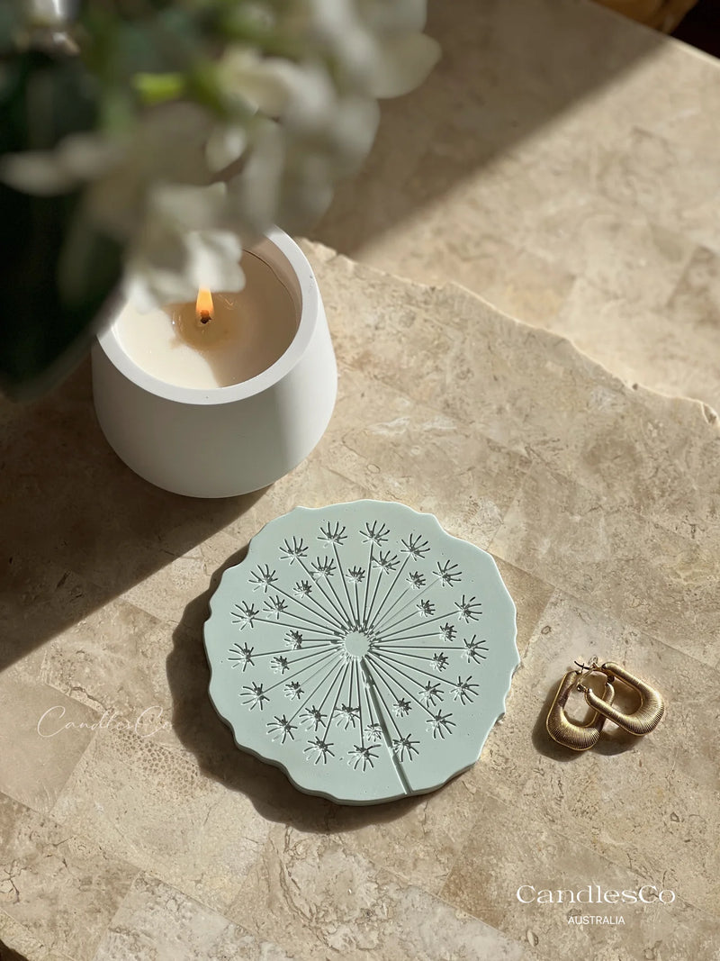 Dandelion Seed Trinket Dish | White
