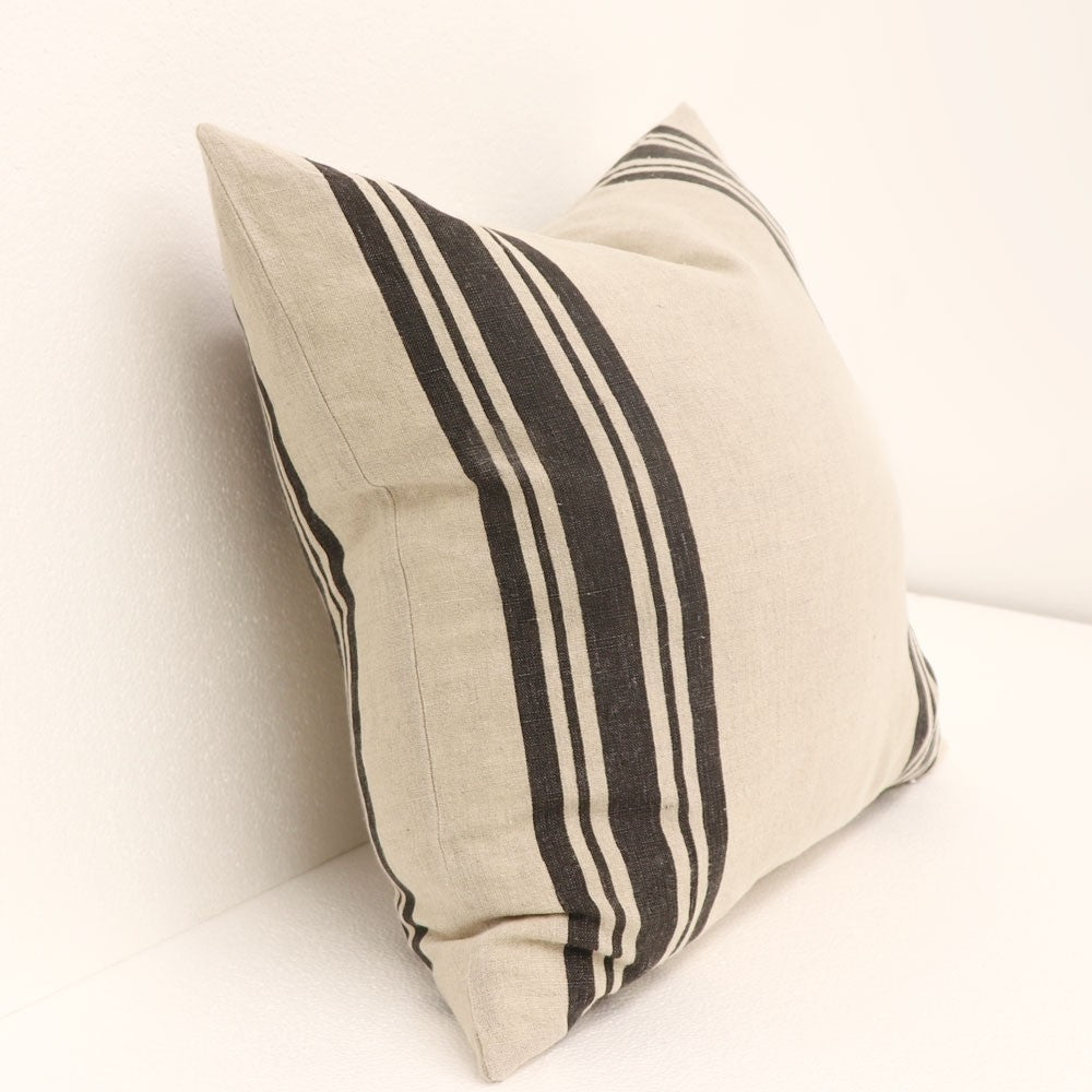 Vera Cushion | Charcoal Stripe