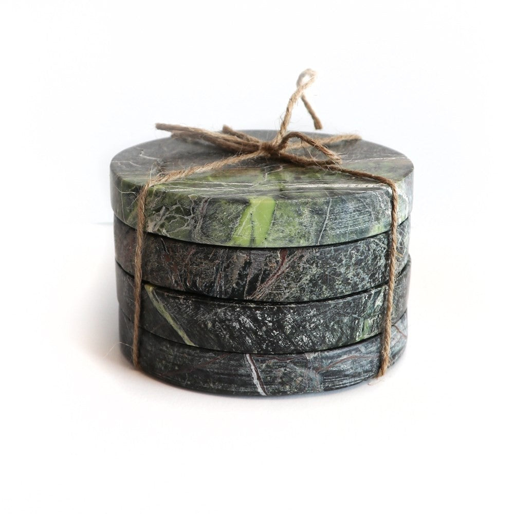 Marble Round Coasters | Forest