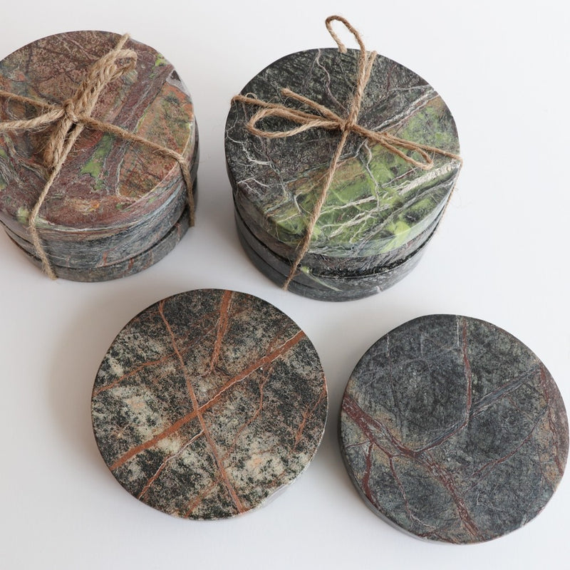 Marble Round Coasters | Forest