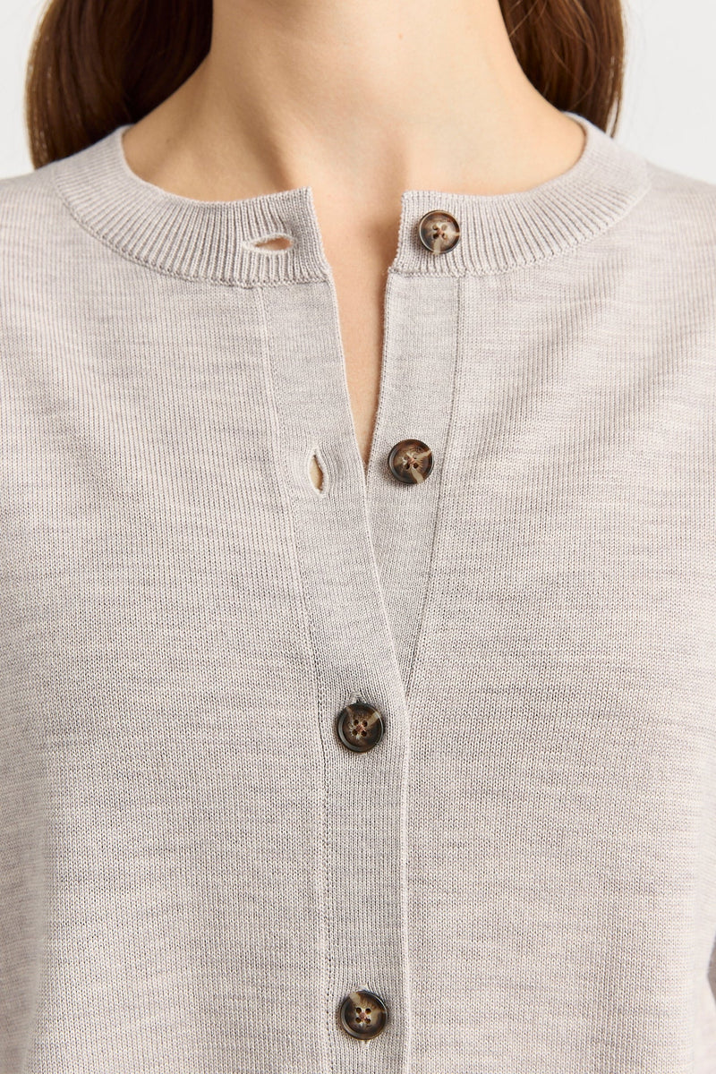 Toorallie Fine Knit Cardigan | Light Oak