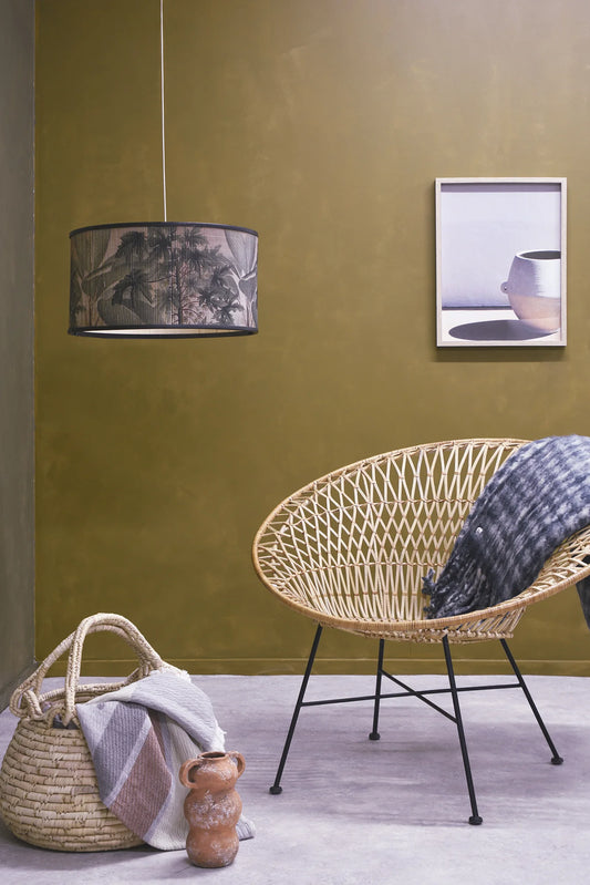 Round Palm Leaf Summer Basket