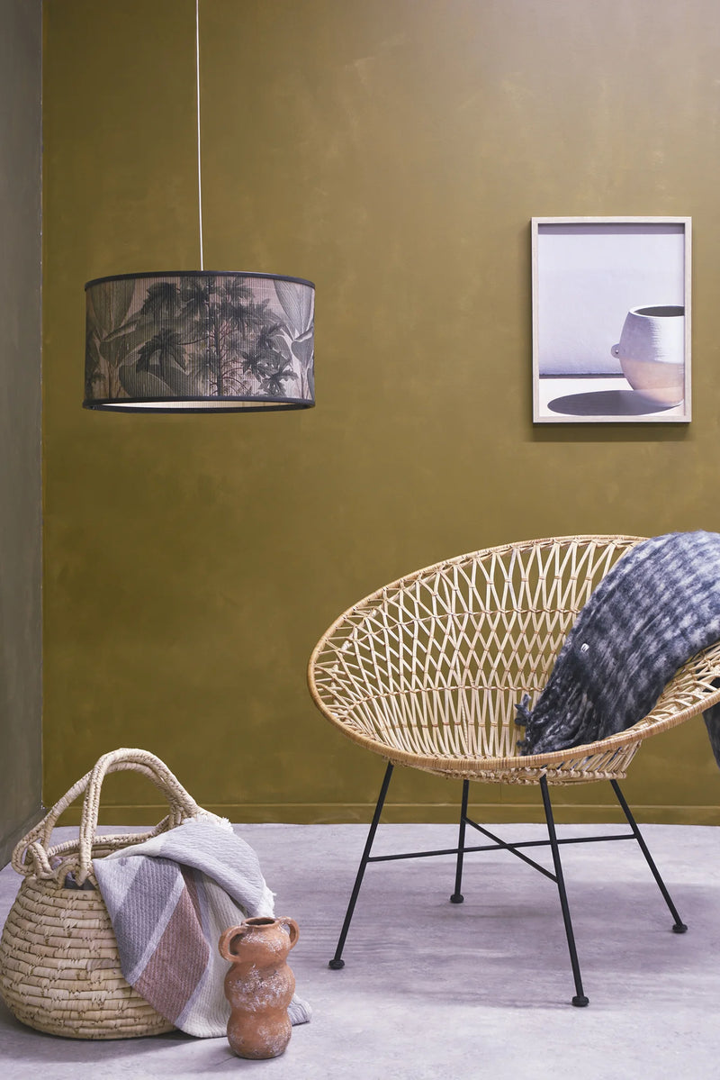 Round Palm Leaf Summer Basket