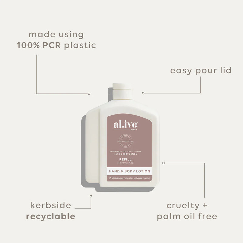Al.ive Body Lotion Refill | Raspberry Blossom & Juniper - 650ml