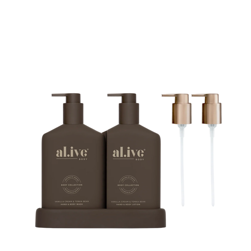  Al.ive Body Transformative Wash Duo | Vanilla Cream+Tonka Bean 