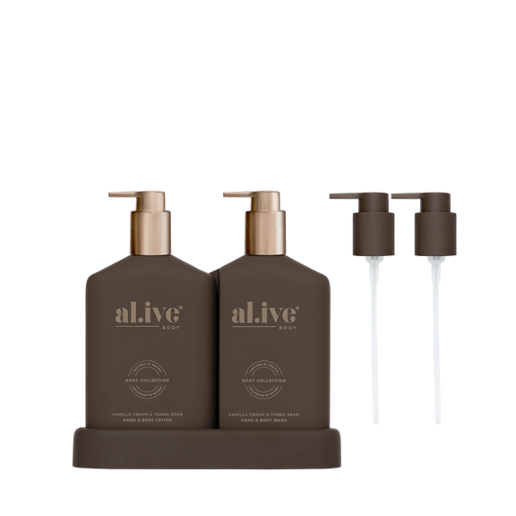  Al.ive Body Transformative Wash Duo | Vanilla Cream+Tonka Bean 