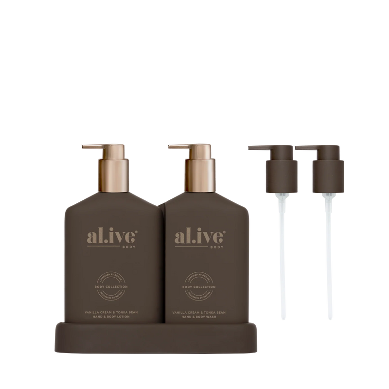  Al.ive Body Transformative Wash Duo | Vanilla Cream+Tonka Bean 