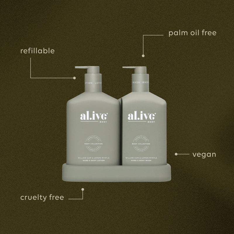 Al.ive Body Wash Willow Gum + Lemon Myrtle Duo
