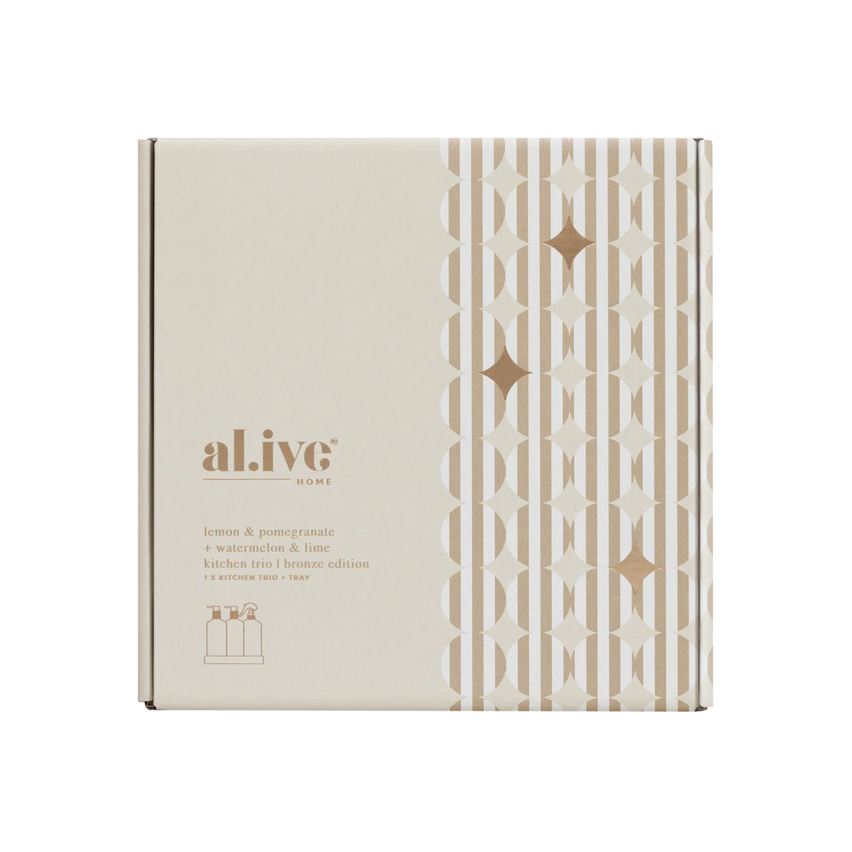 Al.ive Home Kitchen Trio | Bronze Addition Lemon & Pomgranate+Watermelon+Lime