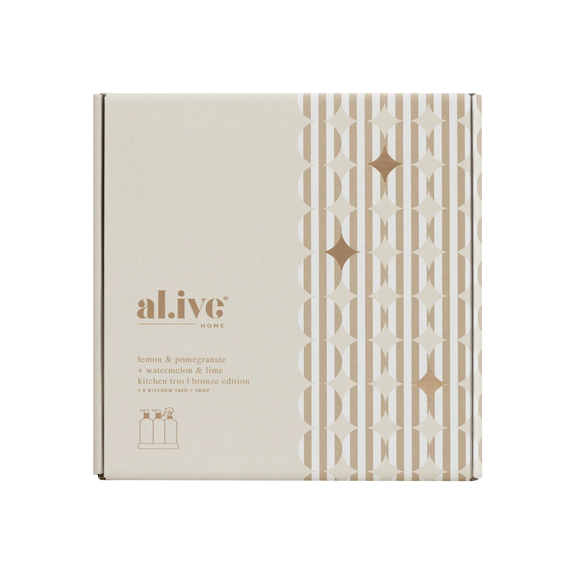 Al.ive Home Kitchen Trio | Bronze Addition Lemon & Pomgranate+Watermelon+Lime