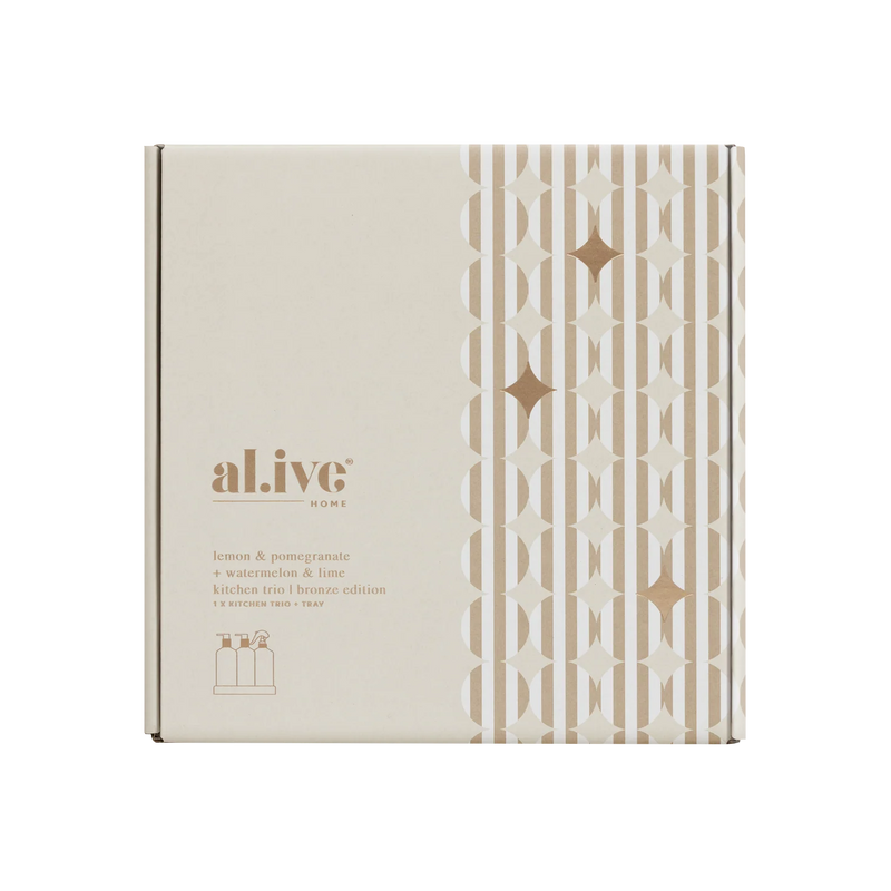 Al.ive Home Kitchen Trio | Bronze Addition Lemon & Pomgranate+Watermelon+Lime