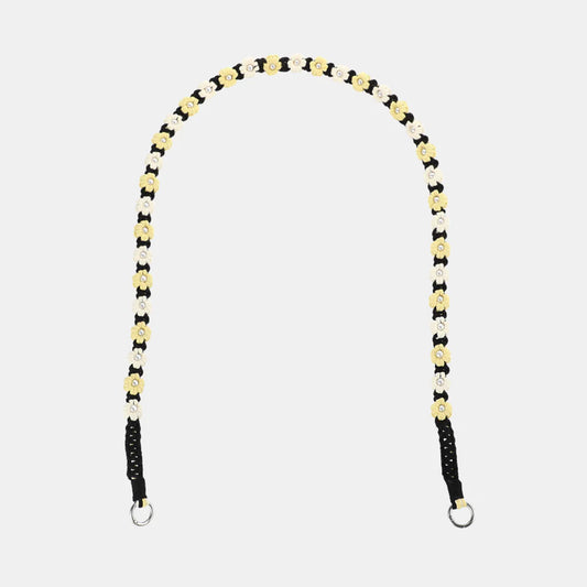 Nara Flowers Phone Chain | Black - Long