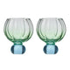 Assemble Lotti Set 2 Tulip Gin Glasses Green/Blue