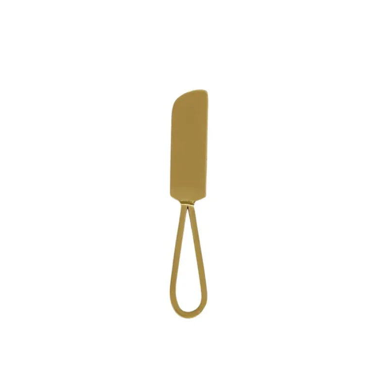 Auric Stainless Steel Cheese Spreader in Gold.
