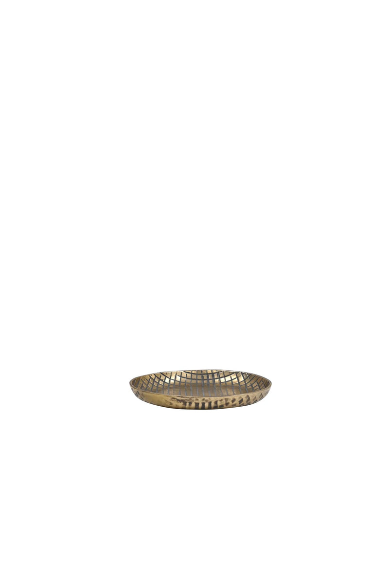 Ankara Round Tray | Brass