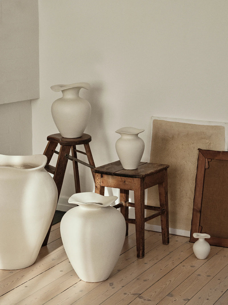 Broste Florentina Vase - Off White
