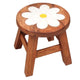Wooden Kids Daisy Painted Stool 