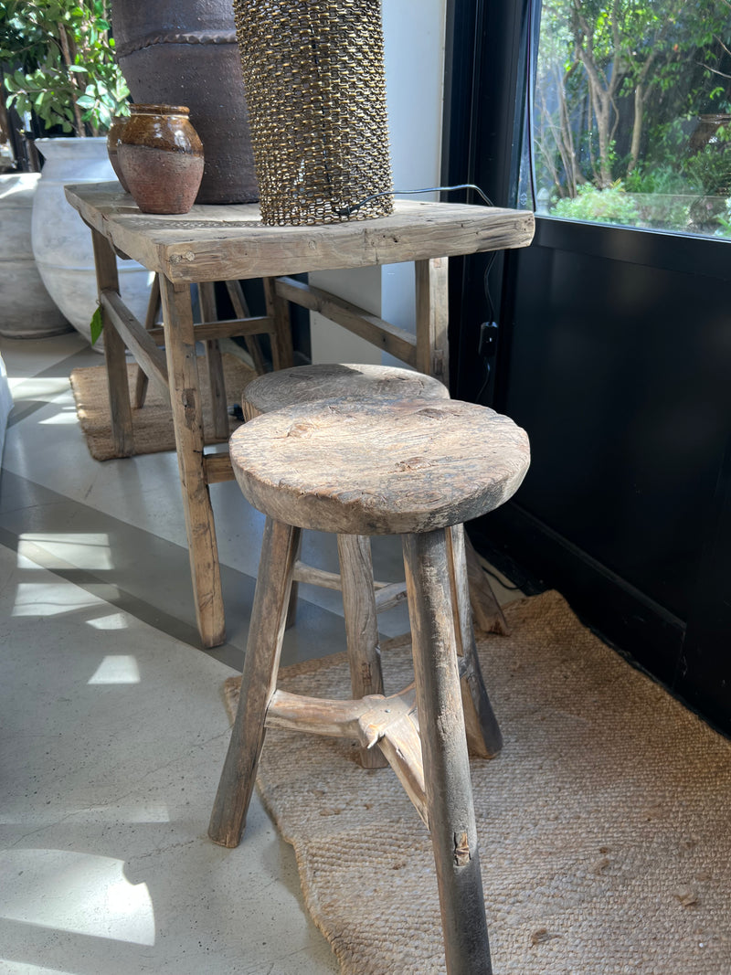 Antique Round Wooden Stool