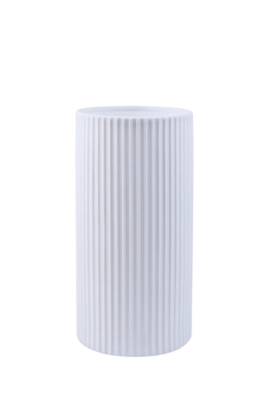 Table Lamp | Cylindrical Lines - Tall  Matt White