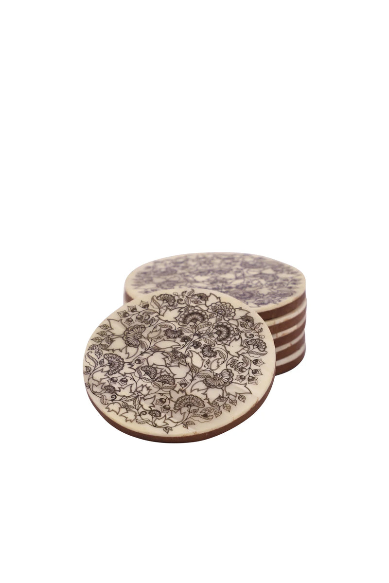 Floral Bone Coasters